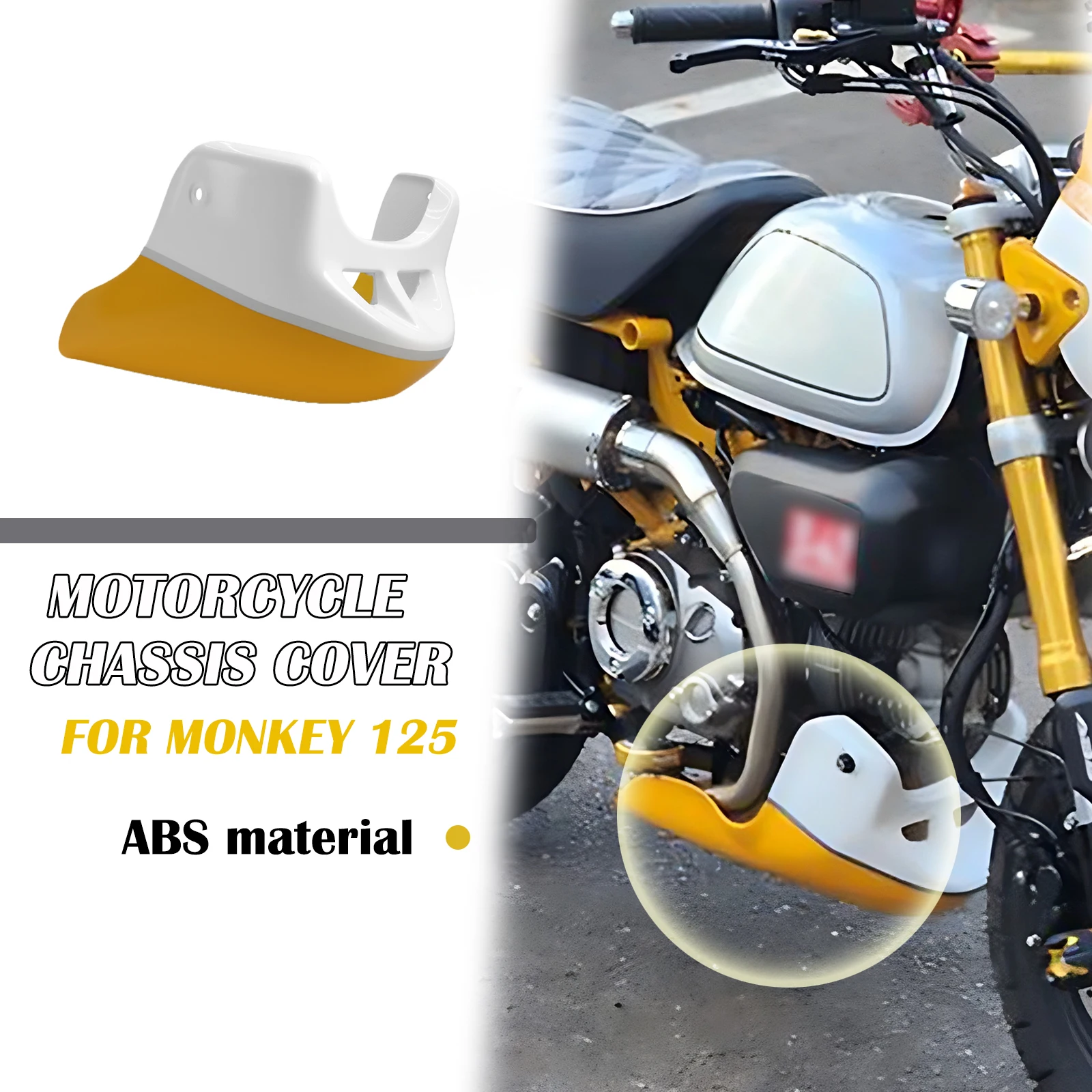 

For Honda MONKEY 125 Monkey125 2018-2024 Motorcycle Engine Chassis Shroud Fairing Exhaust Shield Guard Protection Cover