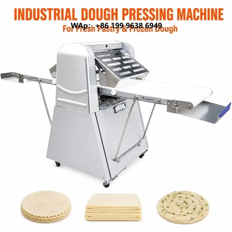 Industrial Stainless Steel Dough Sheeter Machine Reversible Conveyor for Puff Flaky Pastry Croissant Bakery Wholesale