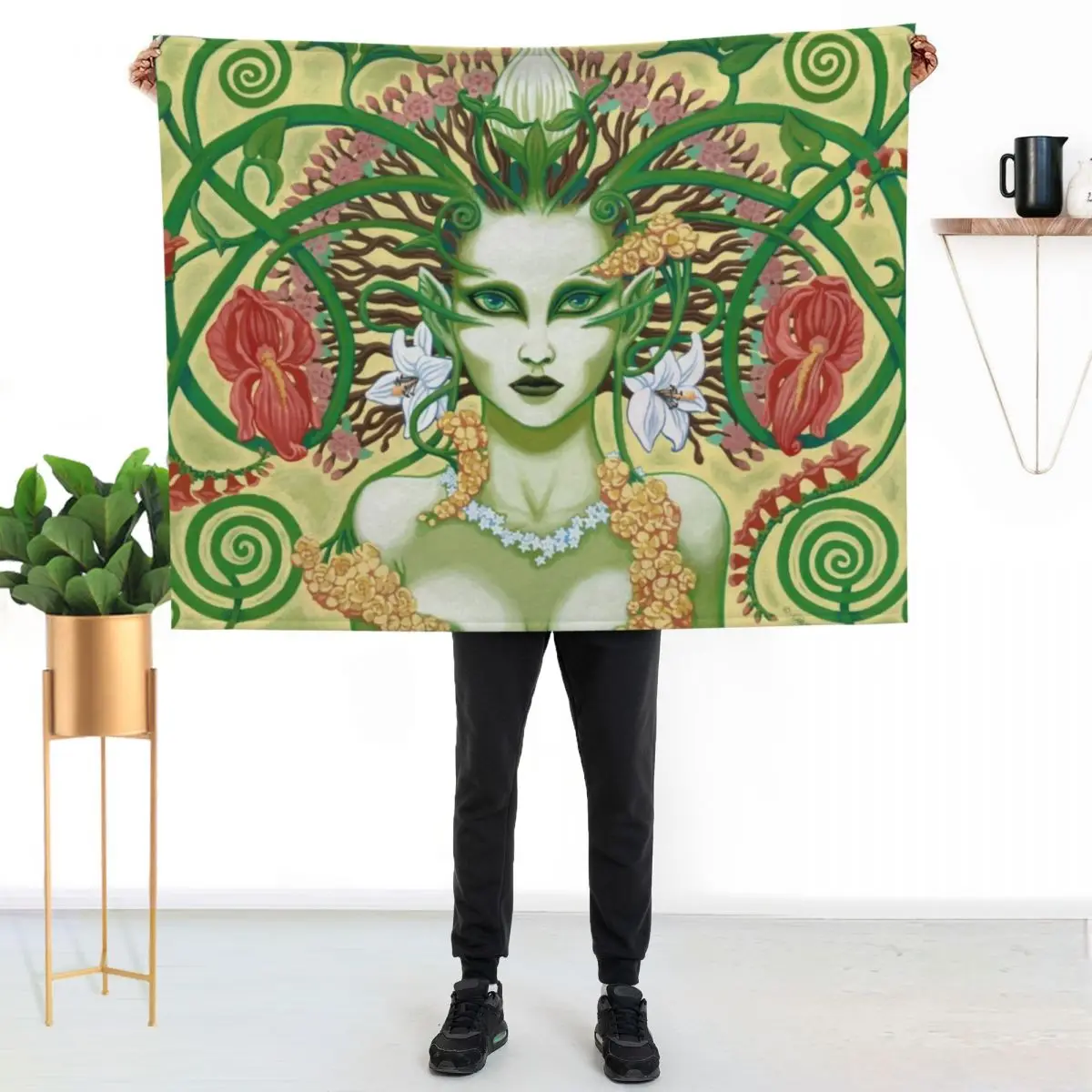 Flower Elemental / Nature Spirit Throw Blanket Winter beds Giant Sofa Weighted Retros For Baby Vintage Blankets