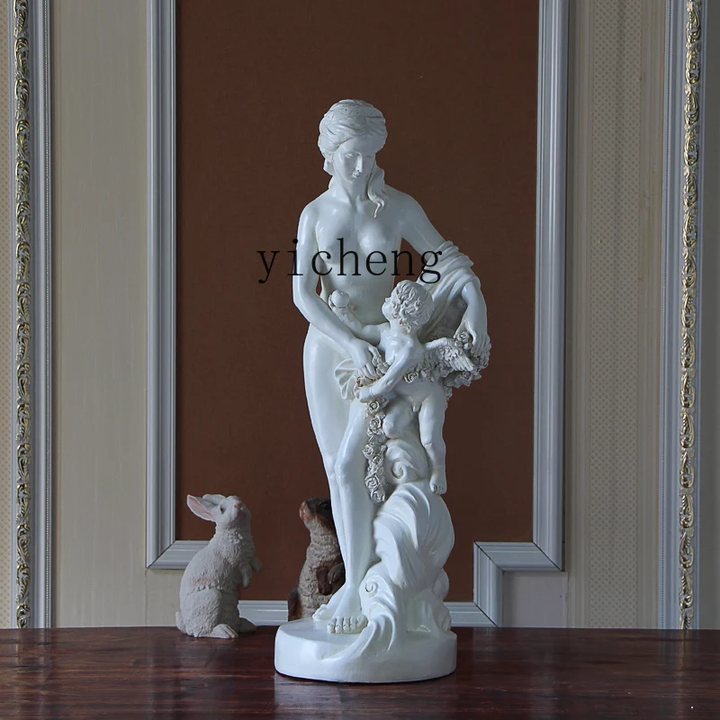 

ZYA Wine Cabinet Ornament Muse Sculpture Art Ornament Resin Craft Balcony Stair Ornament room decoration accessories