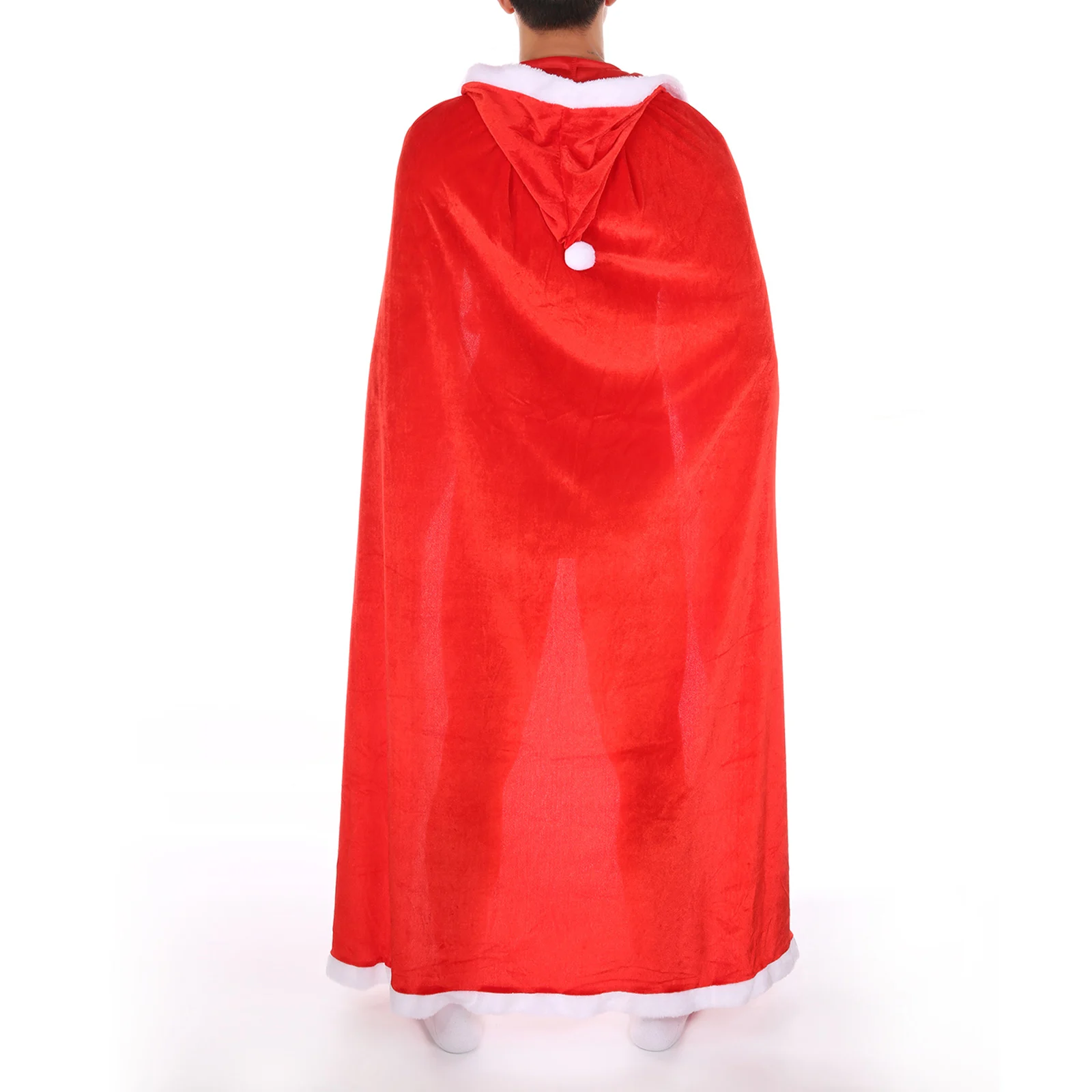 مقنعين مثير ارتداءها تسخير مجموعة رجل عيد الميلاد زي سانتا كلوز عباءة الرجال عيد الميلاد عبودية كيب حزام رياضي كلوبوير #4