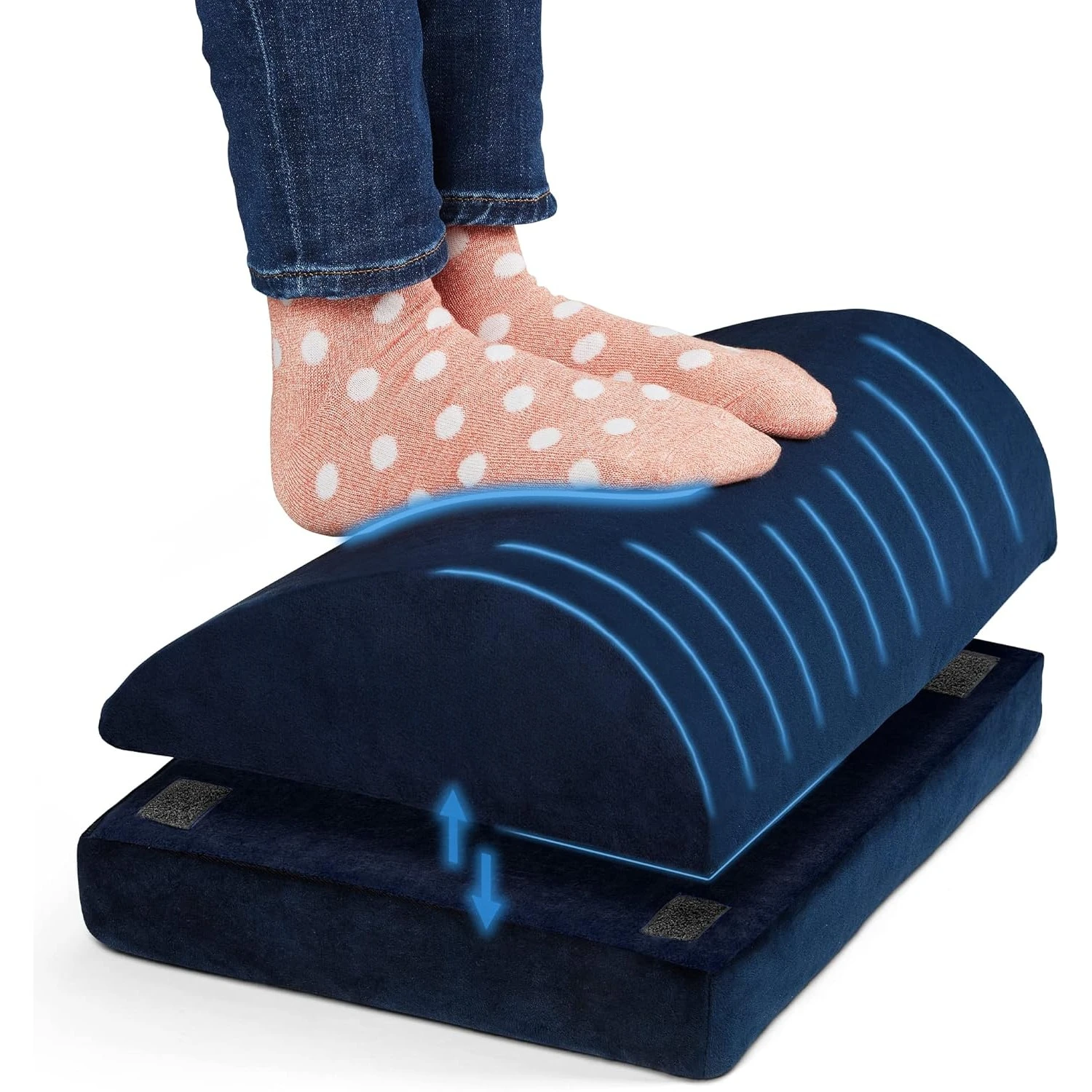 

Foot Rest for Under Desk at Work – Adjustable Desk FootRest for Office Chair, Gaming Accessories – Ergonomic Teardrop Design