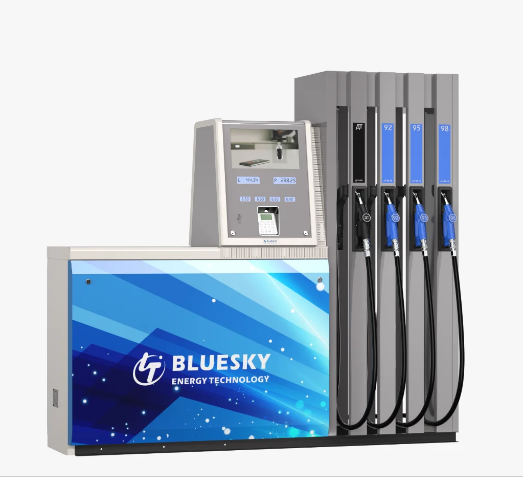 RT-E0482 8 Nozzles 220V/380V 0.30% Accuracy Gas Pump Fuel Dispenser With LED Screen & Speaker Modern Petrol Station Equipment
