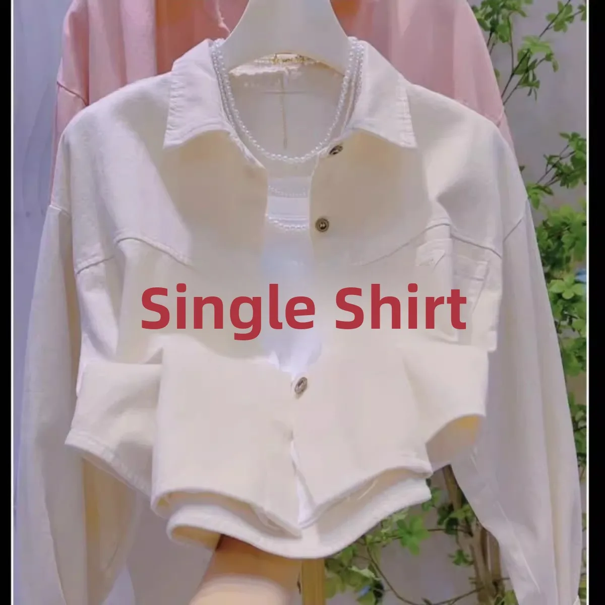 เสื้อคอปกผ้าฝ้ายแท้ใหม่สำหรับผู้หญิง ทรงหลวม สไตล์ลำลอง เหมาะสำหรับฤดูใบไม้ร่วงและฤดูหนาว สไตล์เกาหลี เสื้อคลุมตัวนอก