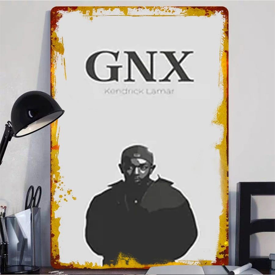Kendrick Lamar GNX Custom Iron Sheet Painting Wall Art Decor for Music Fans Home Decoration Metal Poster