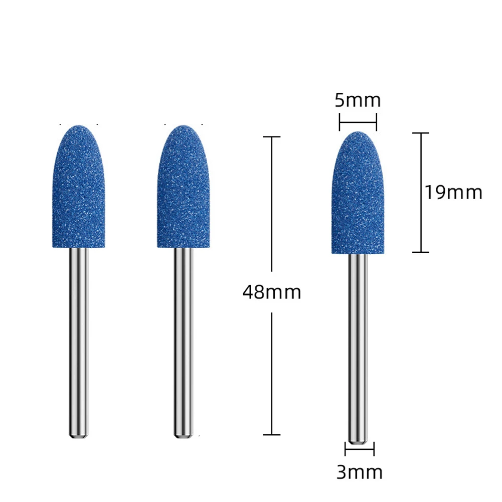 For Rust Removal Blue Grinding Head Multi-shape Design Cylindrical And Peach Shapes Chromium Corundum Material