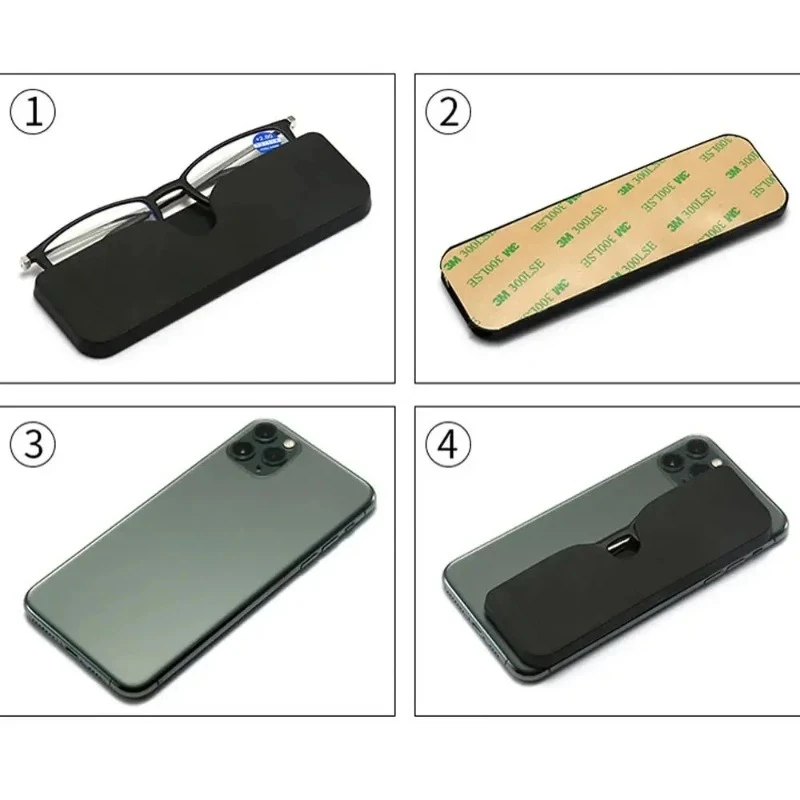 Ultra Thin Pastable Mobile Phone Reading Glasses Anti Blue Light Blocking for Men and Women with Eyeglasses Case +1.0 To +4.0