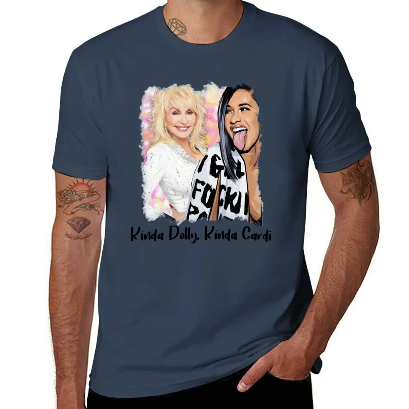 

kinda dolly kinda CARDI funny cute rap country music Dolly Parton funny Jolene feeling cute T-Shirt t shirts designer T-Shirt