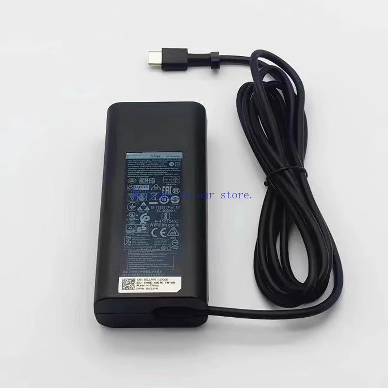 For Dell Fifth Generation 65W Thunderbolt TYPE-C Original Tablet Phone Laptop Charging Source Adapter Cable