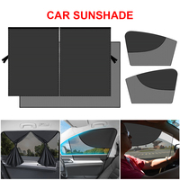 Double layer Car Sun Shade Side Window Curtain Uv Protection Mesh Curtains Accessories Magnetic Mosquito Net Car Sunshades