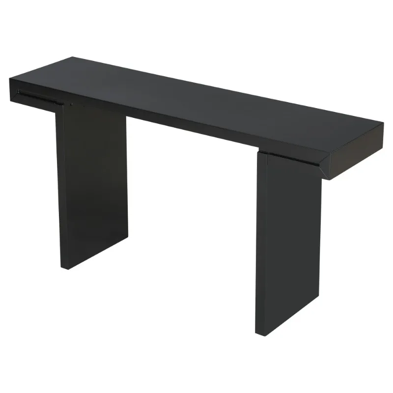 Black Modern Console Table for Entryway Living Room Narrow Sofa Table Simple Style Home Decor Furniture