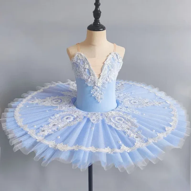 

Children's Professional Ballet Dance Dress Girls' Little Swan Tutu Skirt Purple Performance New Year's Day Performance Agency