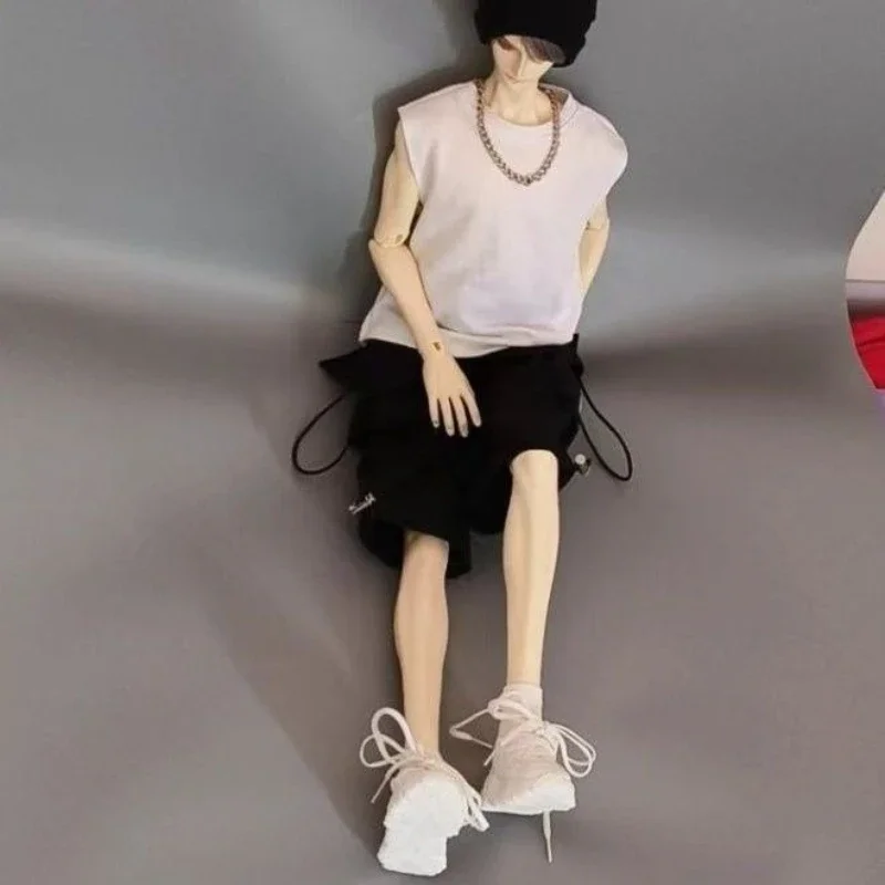 1/3 Doll's Clothes Suit for 73cm Bjd Doll Casual Pocket Shorts Sleeveless Top Set Girl Toys Dress Up Play House Doll Accessories