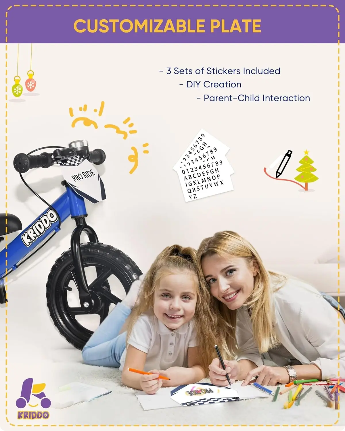 Bicicleta de equilibrio profesional para niños pequeños de 2 años con freno de mano y soporte, bicicleta de empuje de 12 pulgadas, bicicleta de regalo para niños y niñas de 2 a 5 años, azul