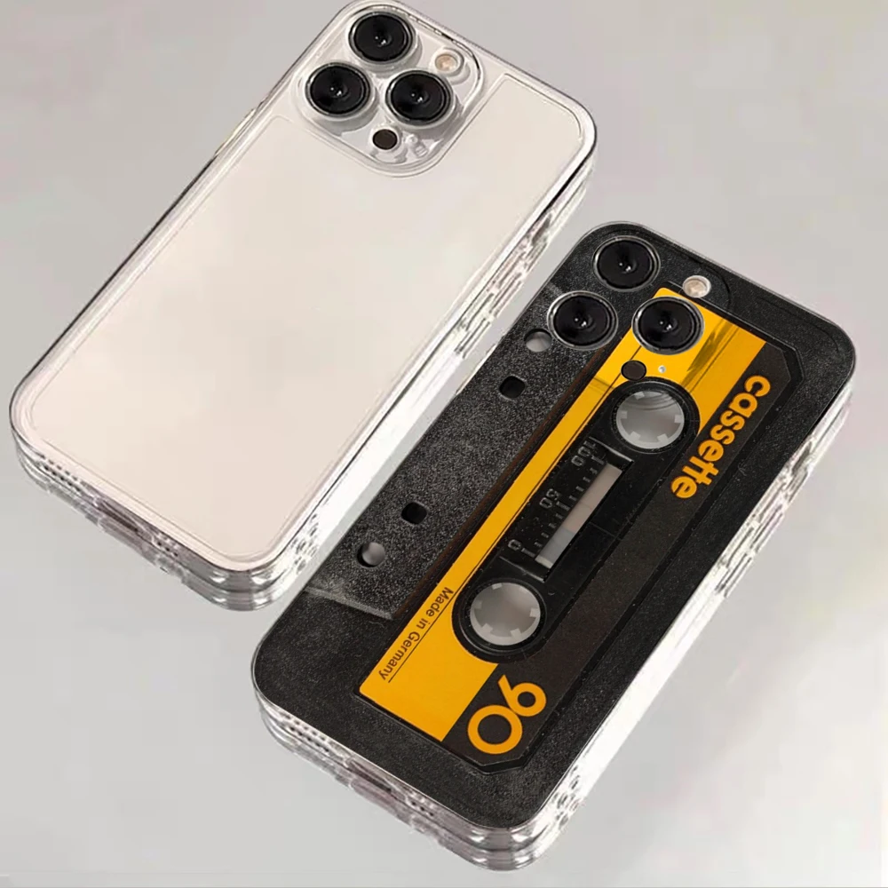 Kassetten-Kunst Klare Hülle für iPhone 16 17 15 Pro Max Hüllen iPhone 11 12 13 14 ProMax Plus 8 XS XR Transparente Retro-Abdeckung – Detail 11