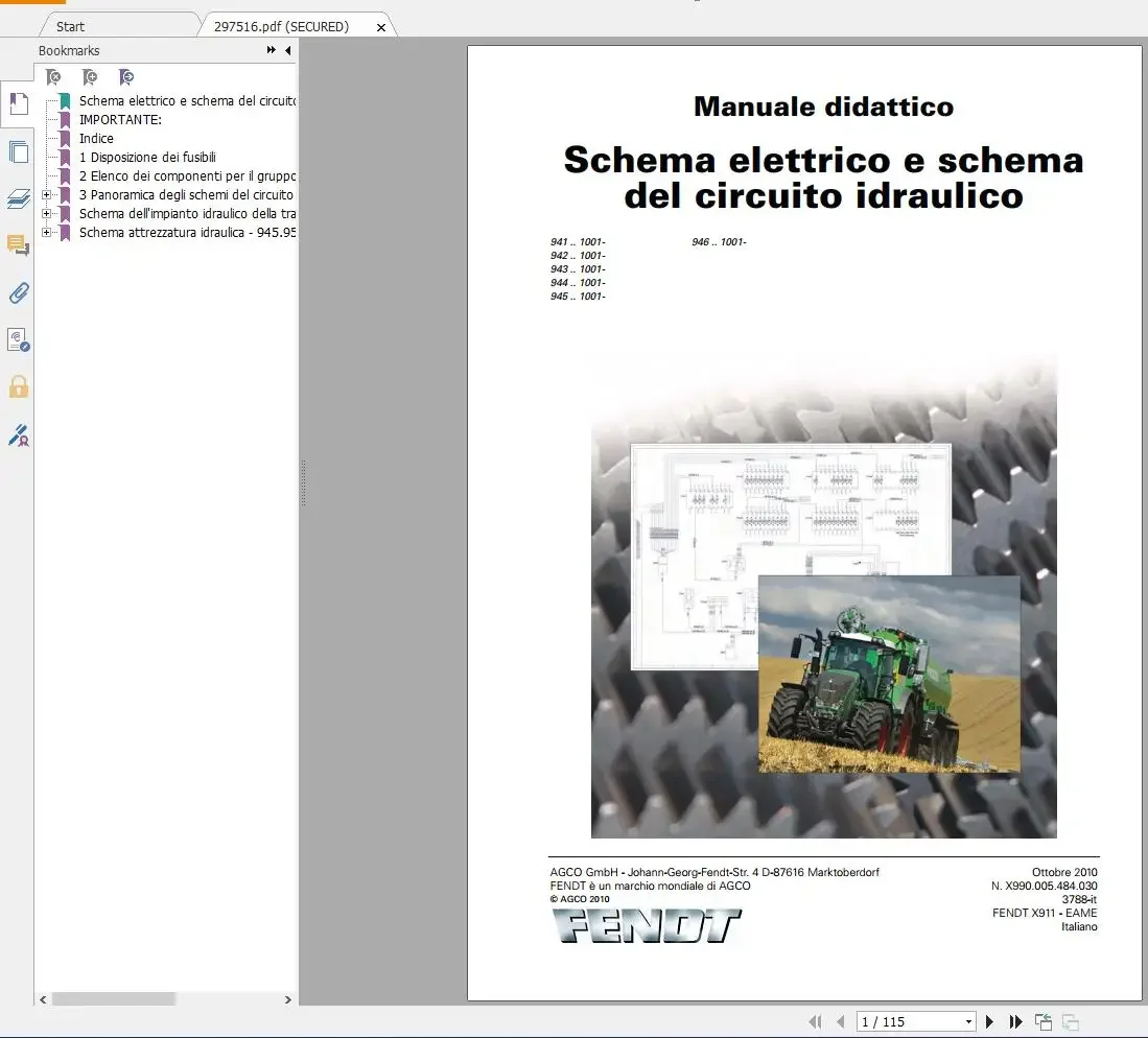 FENDT TRACTOR 17.1GB PDF Updated 2022 Diagrams, Operator Manual & Workshop Manuals ITALIAN DVD