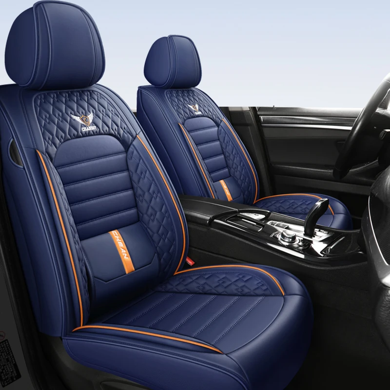 

Full Set 5 Seats Car Seat Cover For Cars Front and Rear Seat Cushion Waterproof Leather Protector Universal Fit Most Vehicles