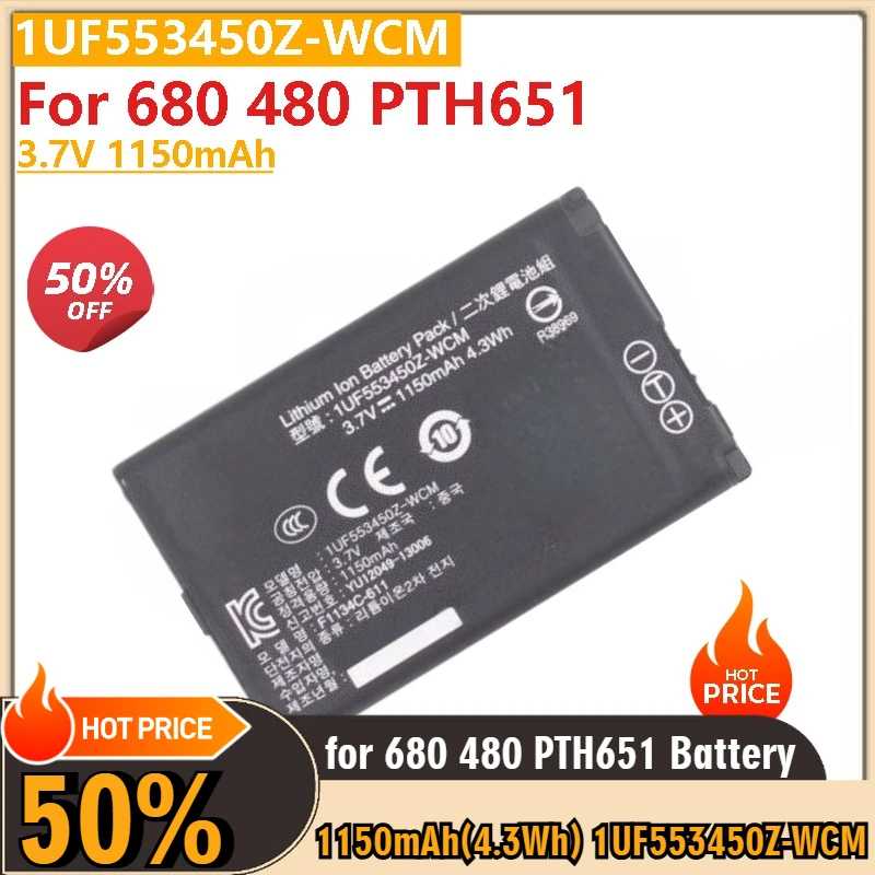 

1150mAh(4.3Wh) 3.7V 1UF553450Z-WCM ACK-40403 for 680 480 PTH651 Battery Brand-New High Quality