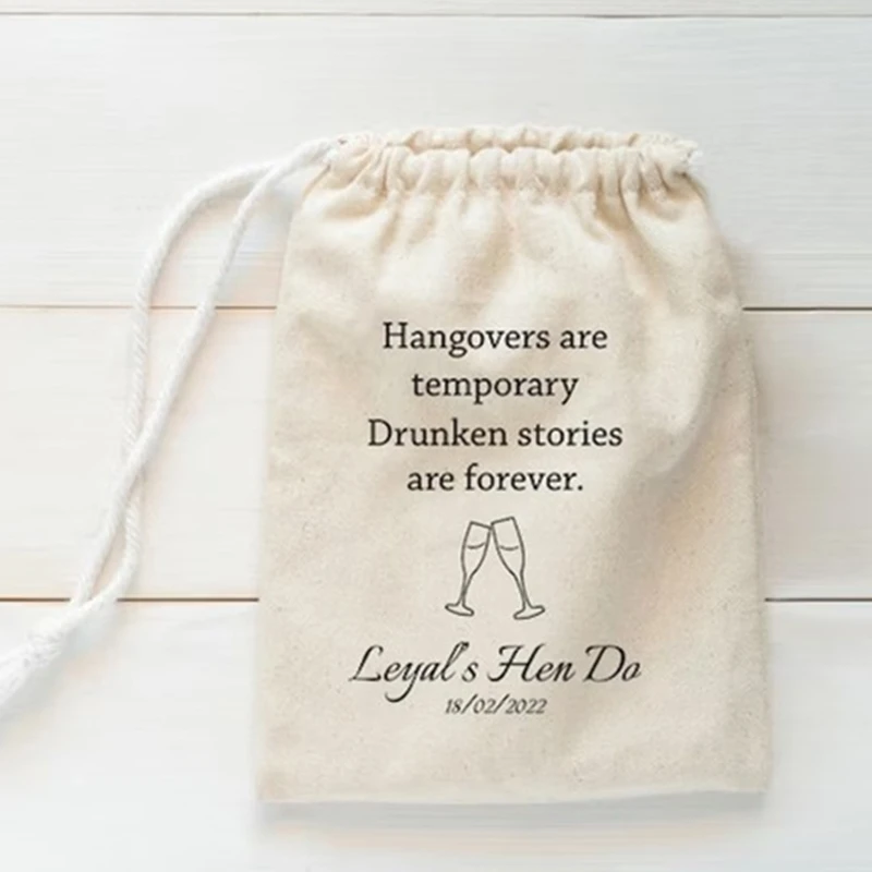 20 Hangovers are temporary drunken stories are forever-Hangover kit Survival kit Bachelorette party Gift ideas Funny Gift  Bags