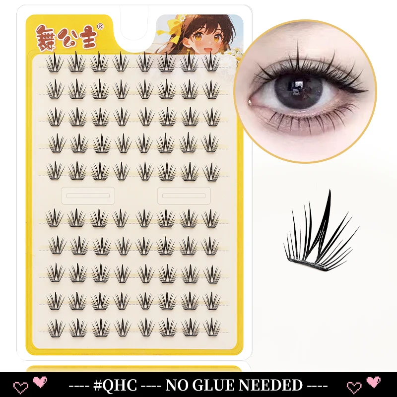 DINGSEN 10 Reihen Selbstklebende Einzelwimpern Ohne Klebstoff DIY Wimpernverlängerung Cluster Handgefertigte Wimpern Natürliche Wimpern – Detail 21