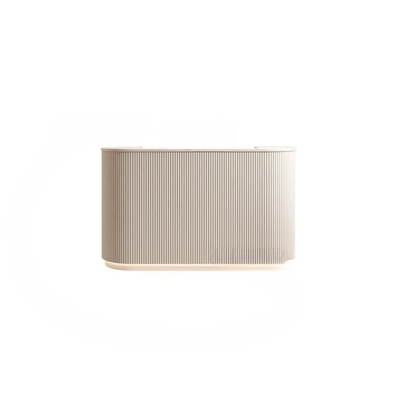 & Modern Luxury Curved Small Reception Desk Professional Contemporary Commercial Designer for Office Lobby Beauty salon Counter