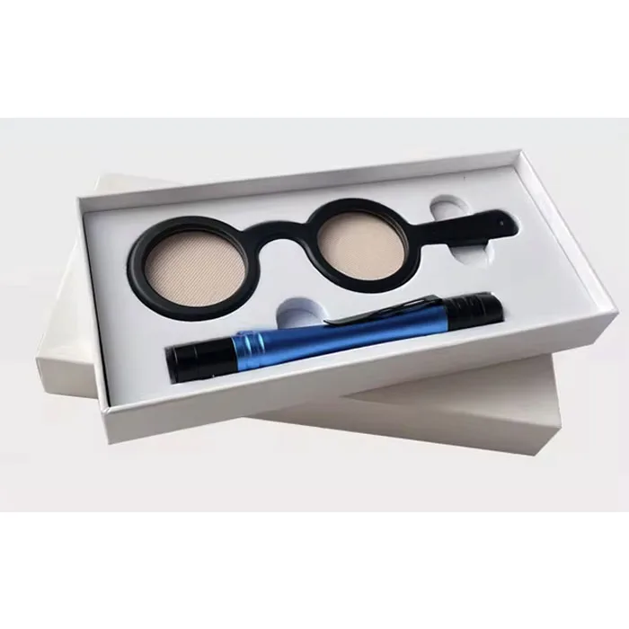 Binocular Check Eye Position Screening Vision Examination Inhibition Monocular Retinal Deviation Bagolini Linear Mirror Lens