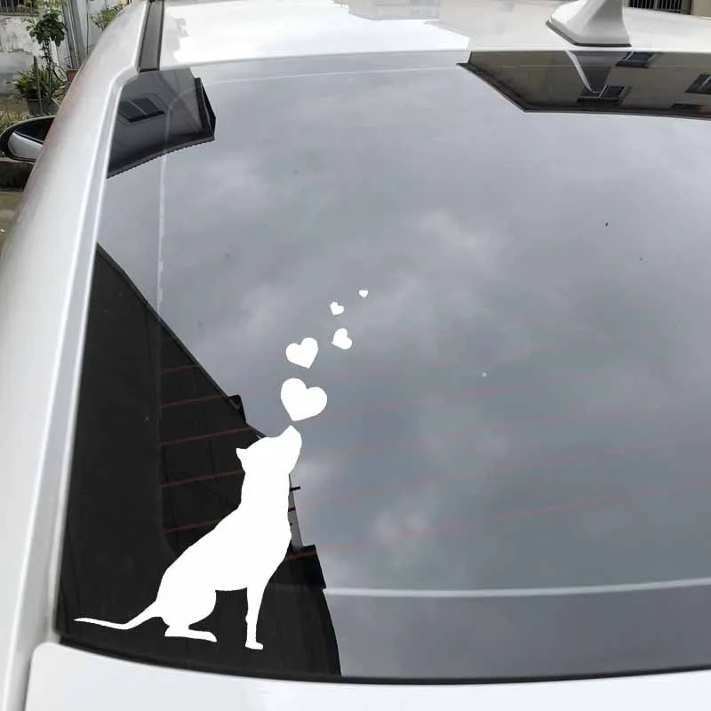 Pop-up carved love personalized black casual simple pet cute kitten car sticker