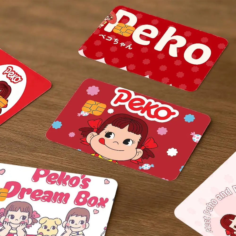 P-peko-c-chan Waterproof skin protector stickers for bank cards credit cards debit cards public transport cards