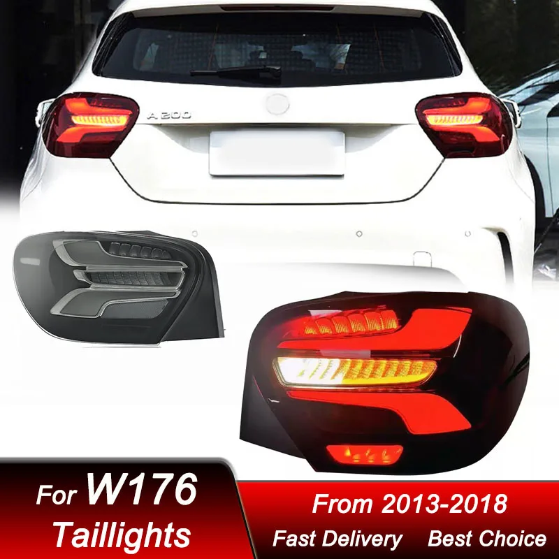 Pop Car Styling Tail Lights For Mercedes-Benz Class A W176 2013-2018 New Style Full LED Dynamic Turn Signal LightTail Lamp Assem