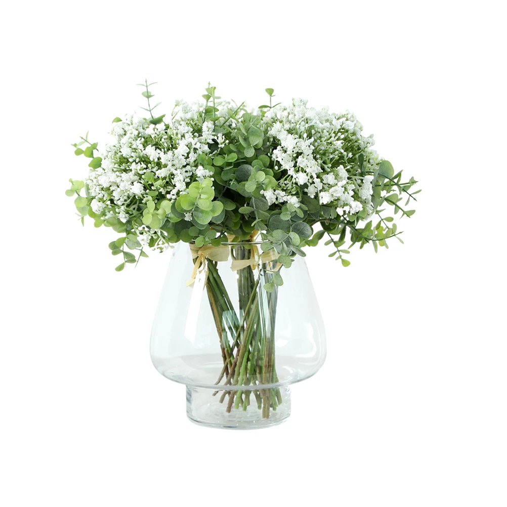 

Artificial Gypsophila Bouquet White Eucalyptus Fake Flower For Home Office Wedding Decoration Eco-Friendly Odorless Long-Lasting