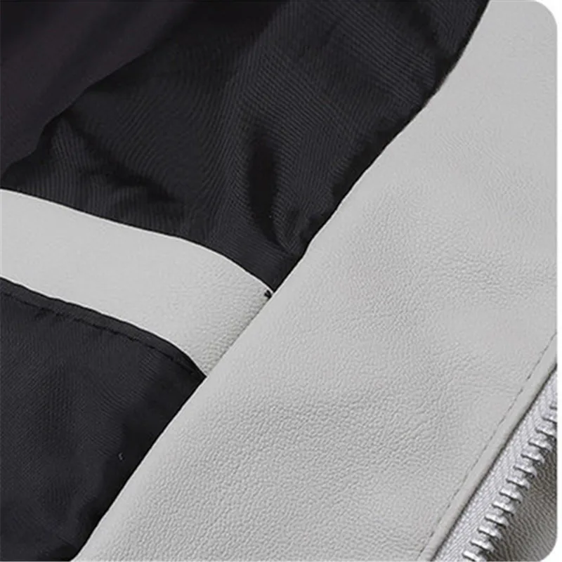 Autumn Men's PU Leather Jackets Fashion Motorcycle Leather Coat Casual Stand Collar Solid Vintage Male Moto Biker Jacket Outwear view 4