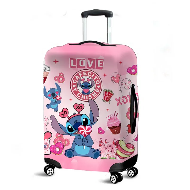 Disney Cartoon Stitch Elastic Luggage Protective Cover Suitcase Dustproof Baggage Cover for 18-32 Inch Trolley Cover Accessories