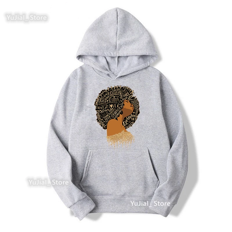 

Glitter Black Girls Magic Graphic Print Cap Hoodies Sexy Beautiful Melanin Sweatshirt Femme Oshum Vibes Sunflower Tracksuit