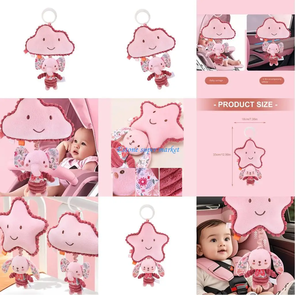 090B Động Vật Sang Trọng Trẻ Sơ Sinh Lục Lạc Nôi Động Trẻ Sơ Sinh Nắm Đồ Chơi Rèn Luyện Kỹ Năng Vận Động