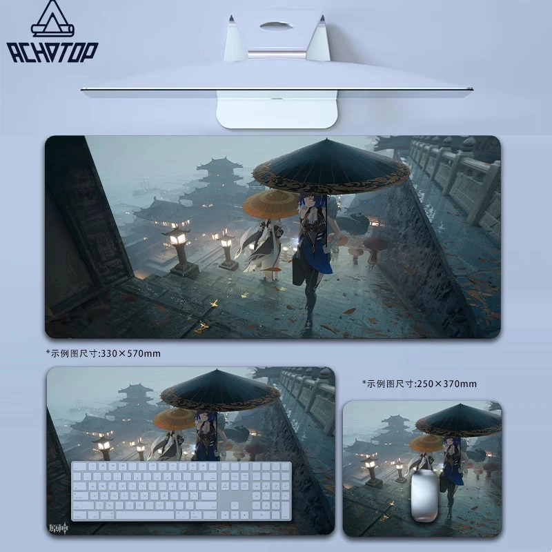 

Nigh Walk Girl Mouse Pad Large Anti-Slip Rubber Gaming MousePad Durable Desk Pad Japen Style Suitable for Office and Gaming