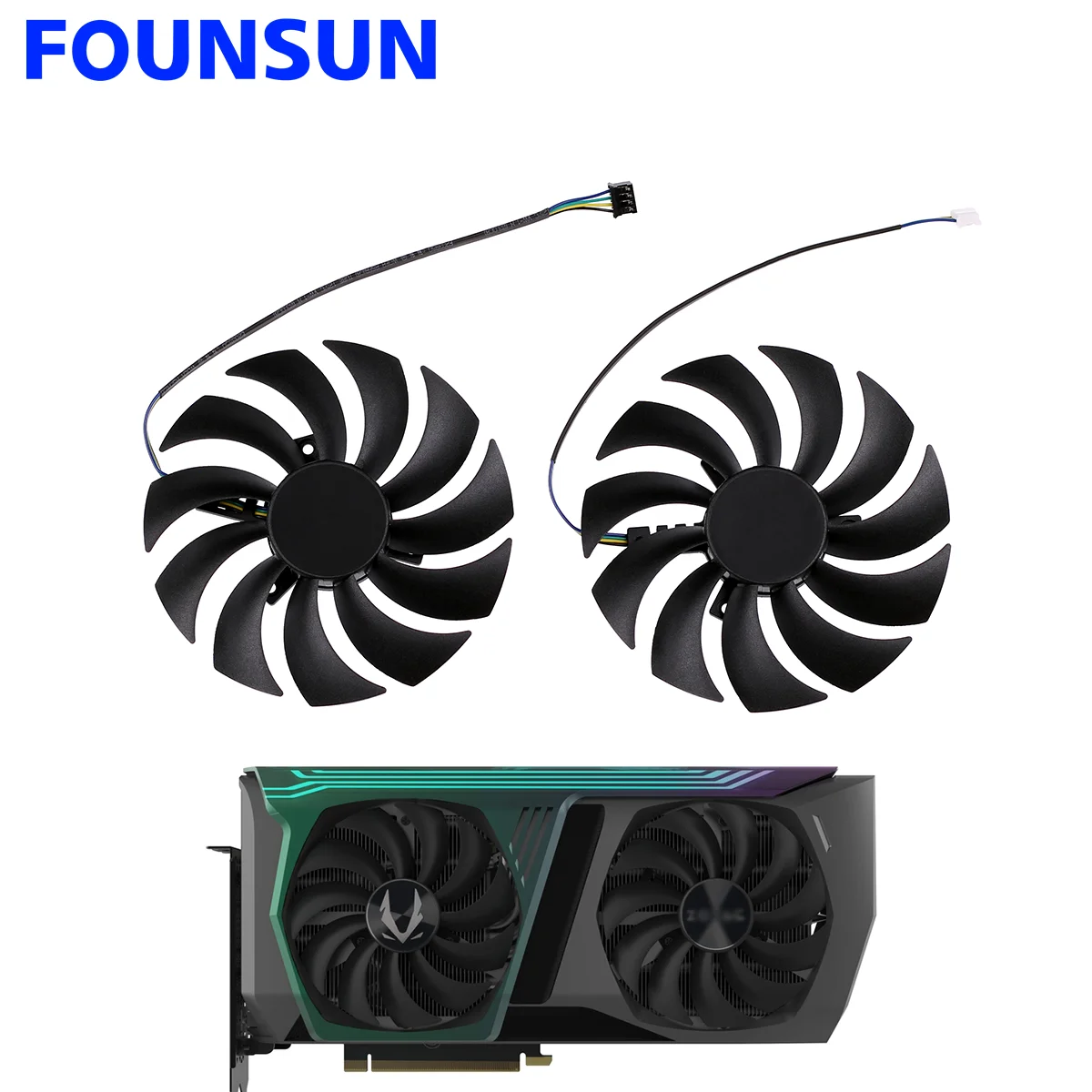 

New 100MM GAA8S2U GPU Cooling Fan For Zotac Gaming RTX 3070 AMP Holo Graphics Card Cooler Fan CF1010U12S