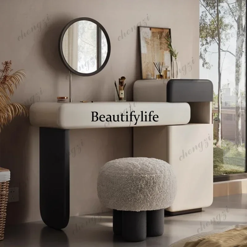 D80 Storage Mirror Furniture Nordic Home Luxury Dresser Desings Wood Modern High-quality Makeup Vanities Originality Economic