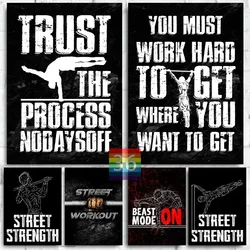 Calisthenics Inspired Canvas Poster  Strength  Fitness Wall Art for Gym Decor Exercise Room Aesthetic Picture