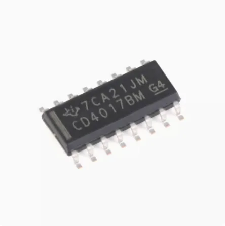 1PCS Original Genuine CD4017BM96 SOIC-16 10 Decode Output CMOS Decimal Counter