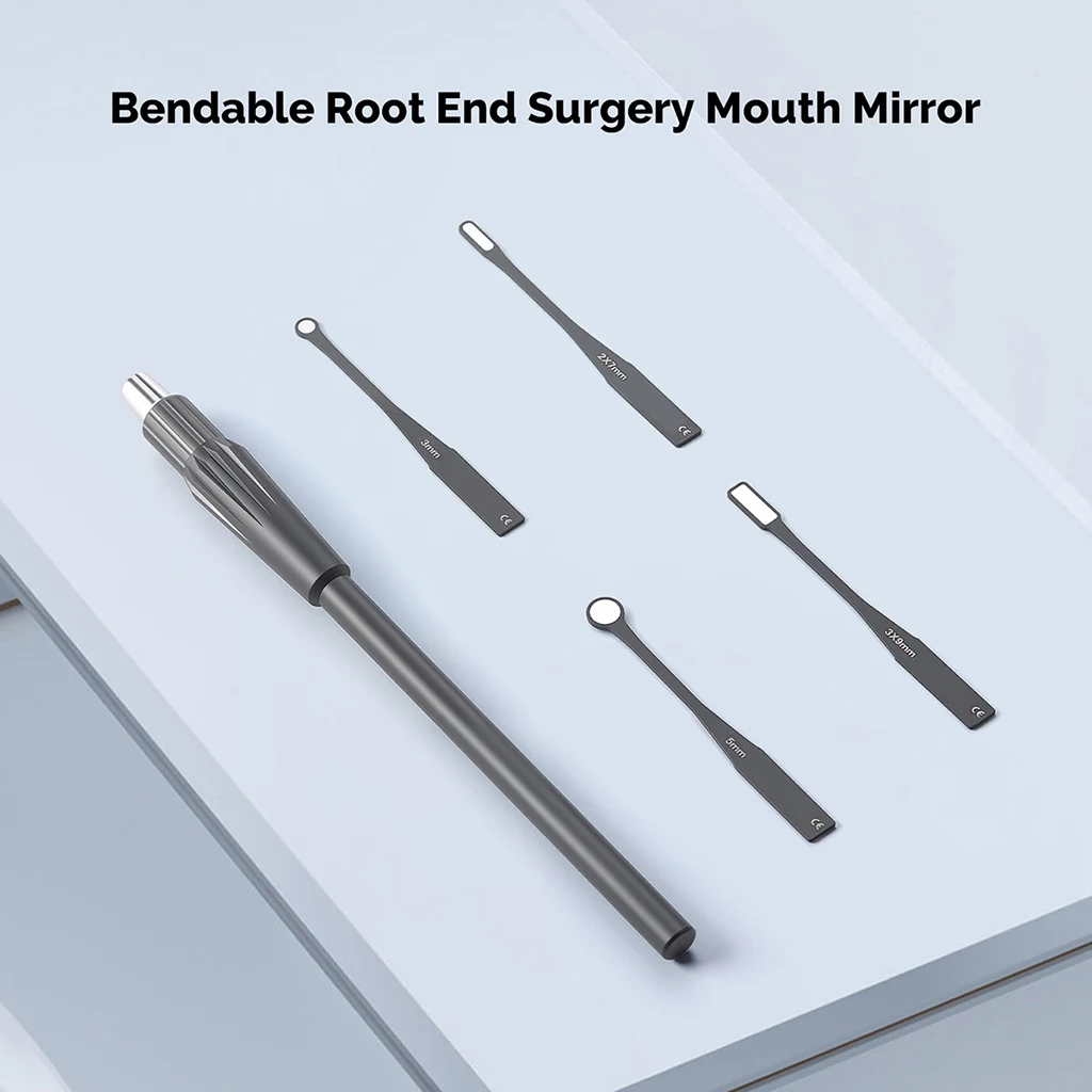 AZDENT Dental-Mikro-Mundspiegel, flexibler, sterilisierbarer Reflektor, Odontoskop, multifunktionale Prüfspiegel, abnehmbarer Griff – Detail 1