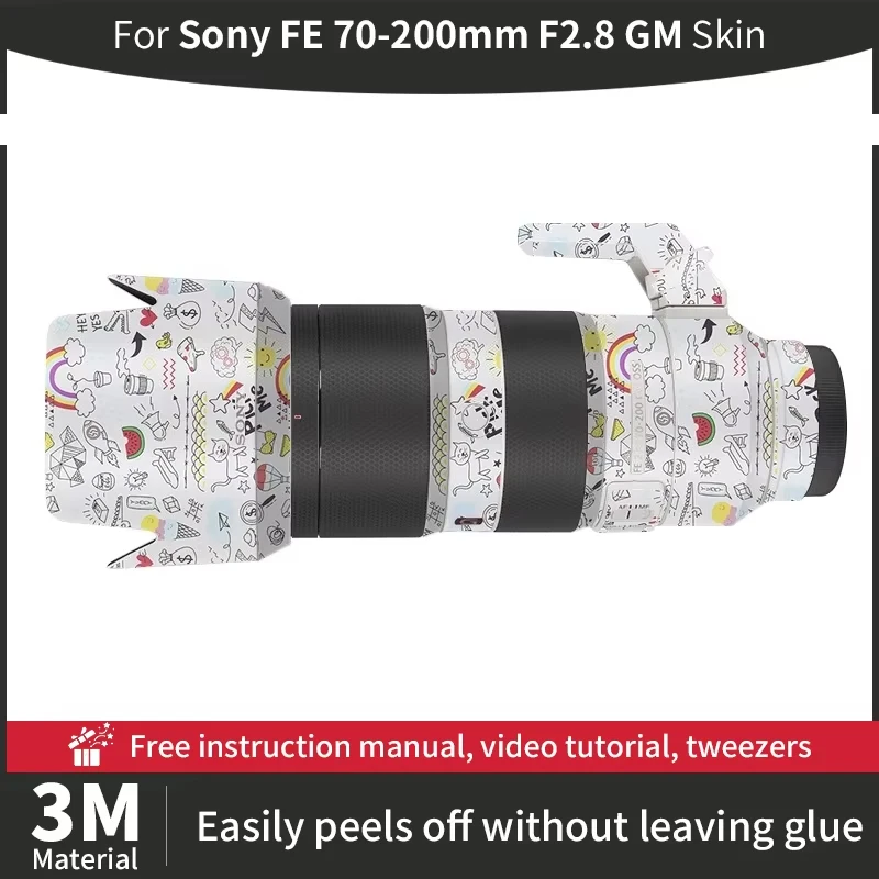 

Для Sony FE 70-200 мм F2.8 GM Объектив камеры Sony 70 200 г м Кожа Защитная пленка для объектива камеры против царапин Больше цветов