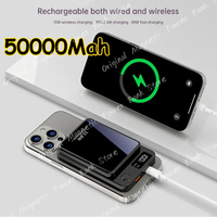 50000mAh Magnetic Power Bank PD 20W Fast Charging Wireless Charger for IPhone 16 15 14 Pro Mini Samsung Xiaomi Macsafe Powerbank