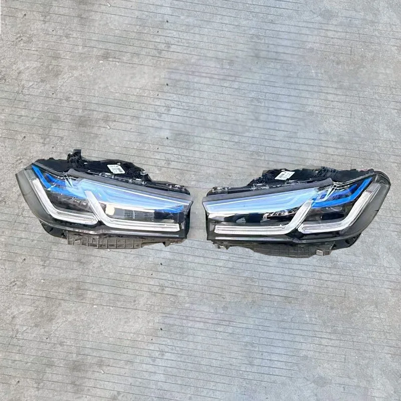 Suitable for 5 series G30 blue eyebrow headlight assembly G38 high-end headlight original dismantling parts