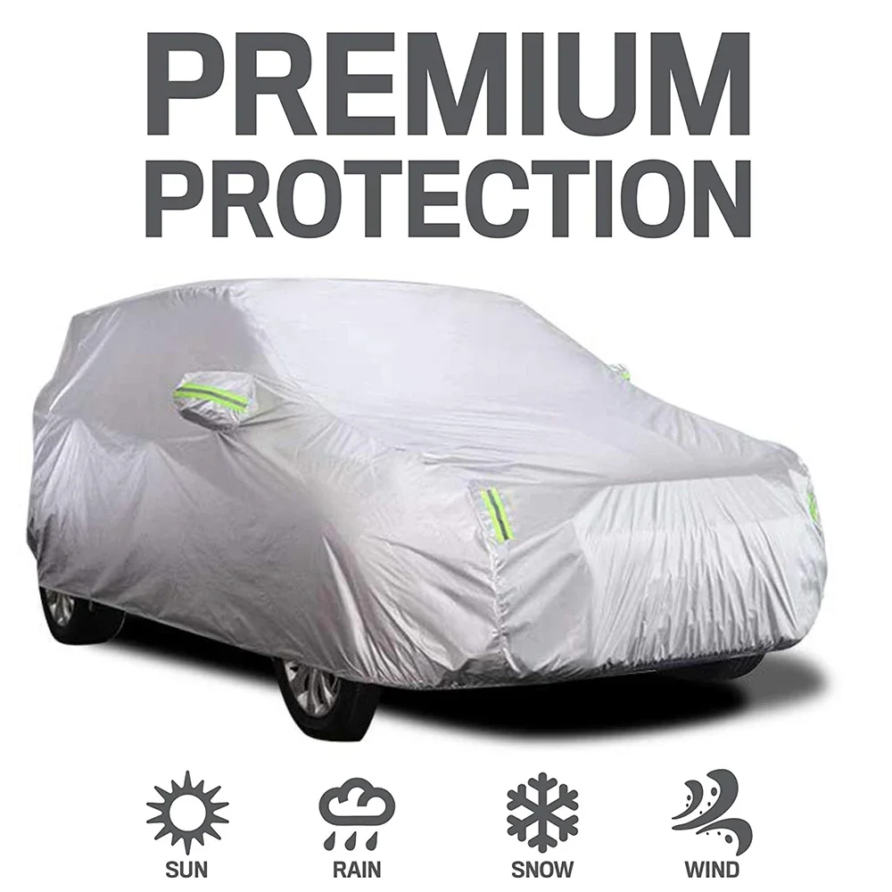 

Car Cover Full Covers with Reflective Strip Dustproof UV Scratch-Resistant Sunscreen Protection for 4X4/SUV Business Car