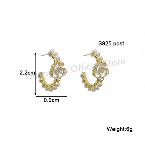 Pure White Women's Dangle Earrings Blooming Flower Acrylic Enamel Butterfly Imitation Pearl Heart Hanging Earrings Elegant brinc - Image 12