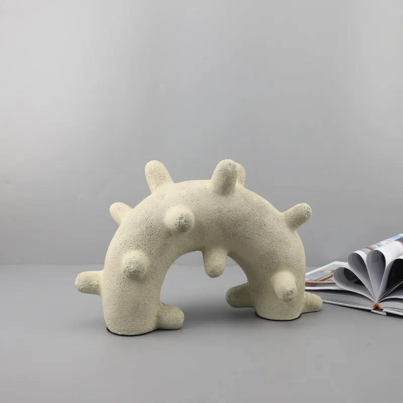1Pcs Abstract Arc Shaped Decorations, Geometric Resin Decorations, Sculpture Decorations, Home Furnishings
