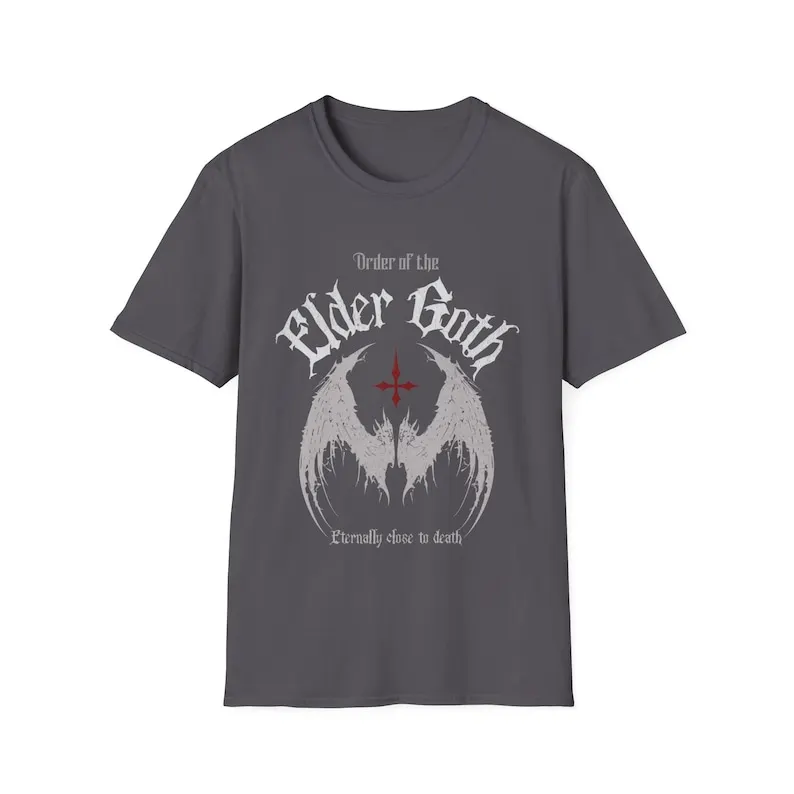 Elder Goth Shirt, Funny Gothic t-shirt, goth horror humor, perfect goth gift, gothic shirt for spooky season, memento mori