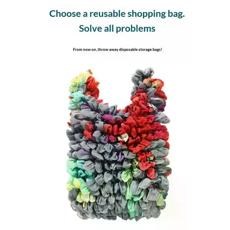 Compact Flower Fold Pleated Mini Shopping Bag for Convenient Flexible Use