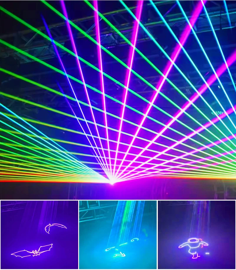 10W RGB Animations-Laserlicht ILDA/RJ45/DMX512 Mobile Bluetooth-App-Steuerung für DJ, Disco, Bar, Party, Hochzeit und Bühnenlaserlicht – Detail 3