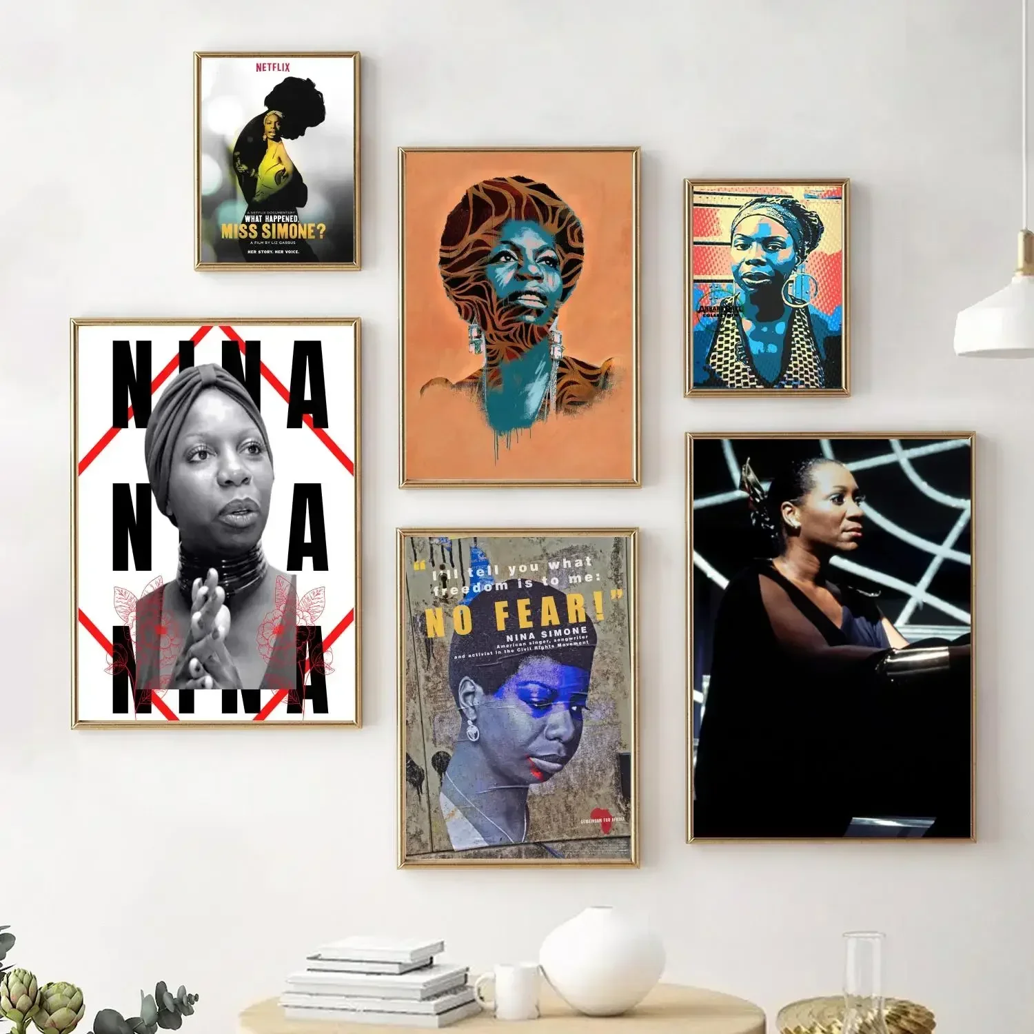 nina simone Poster Decorative Painting Canvas Poster Wall Art Living Room Posters Bedroom Painting